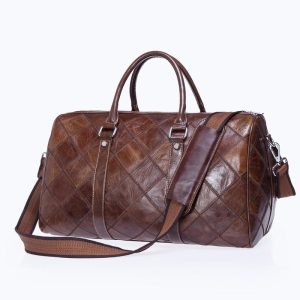 sac de voyage en cuir véritable