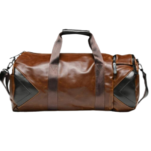 sac de voyage marron en cuir vegan