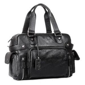 Sac de voyage en cuir noir