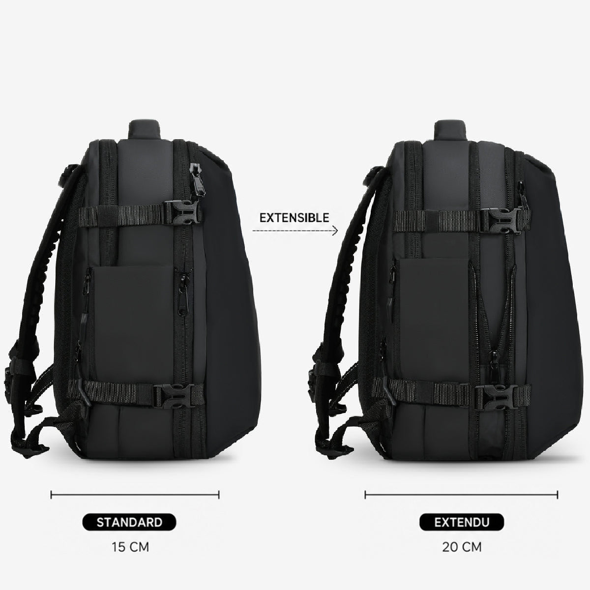 mon sac cabine pack en situation en cabine avion