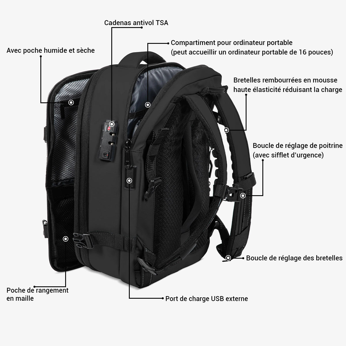 Mon sac cabine dans un aéroport