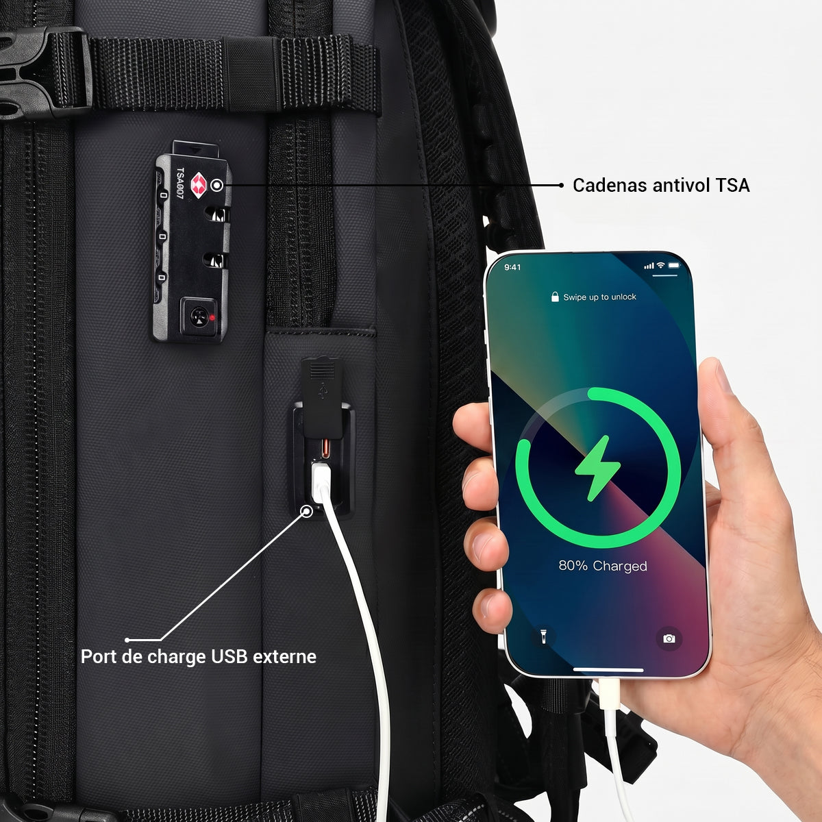 sac cabine avec ports USB